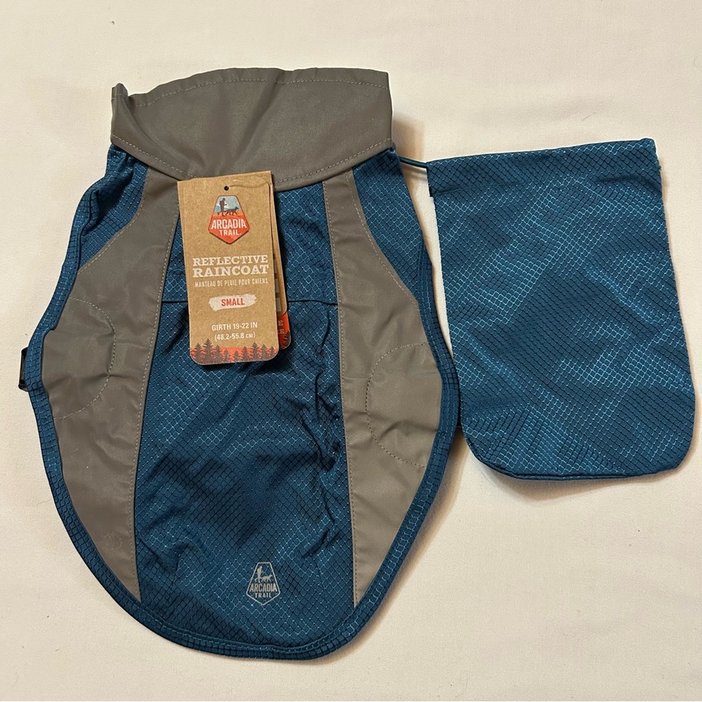 Small Reflective Dog Raincoat with Pouch